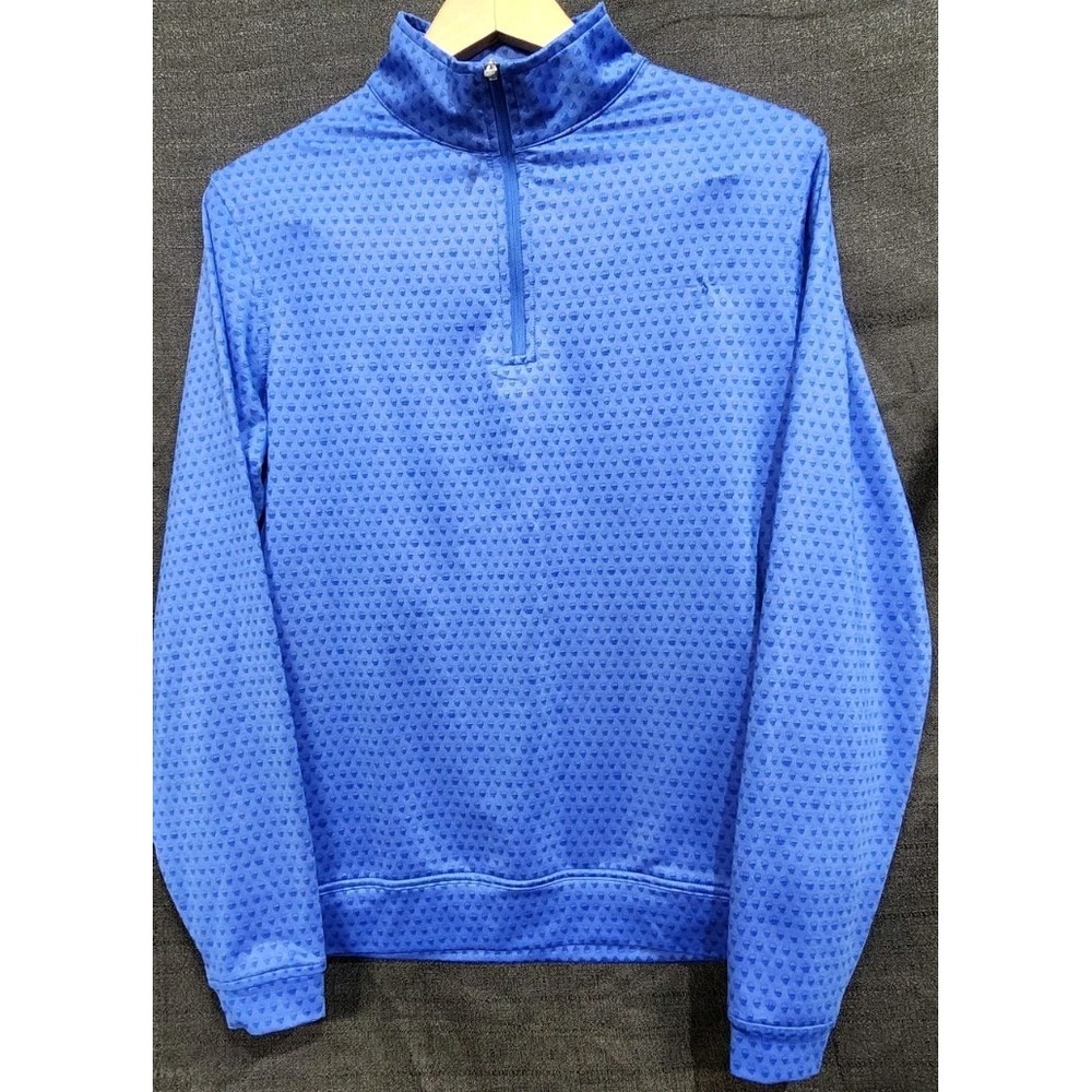PETER‎ MILLAR Woman S SKULL CROSSBONES GOLF 1/4 ZIP PULLOVER SHIRT Jacket Tennis
